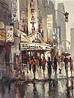 City Gateway Paintings - City Scene by Brent Heighton